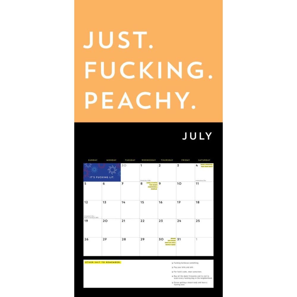 Fcking 2026 Wall Calendar Eighth Alternate Image