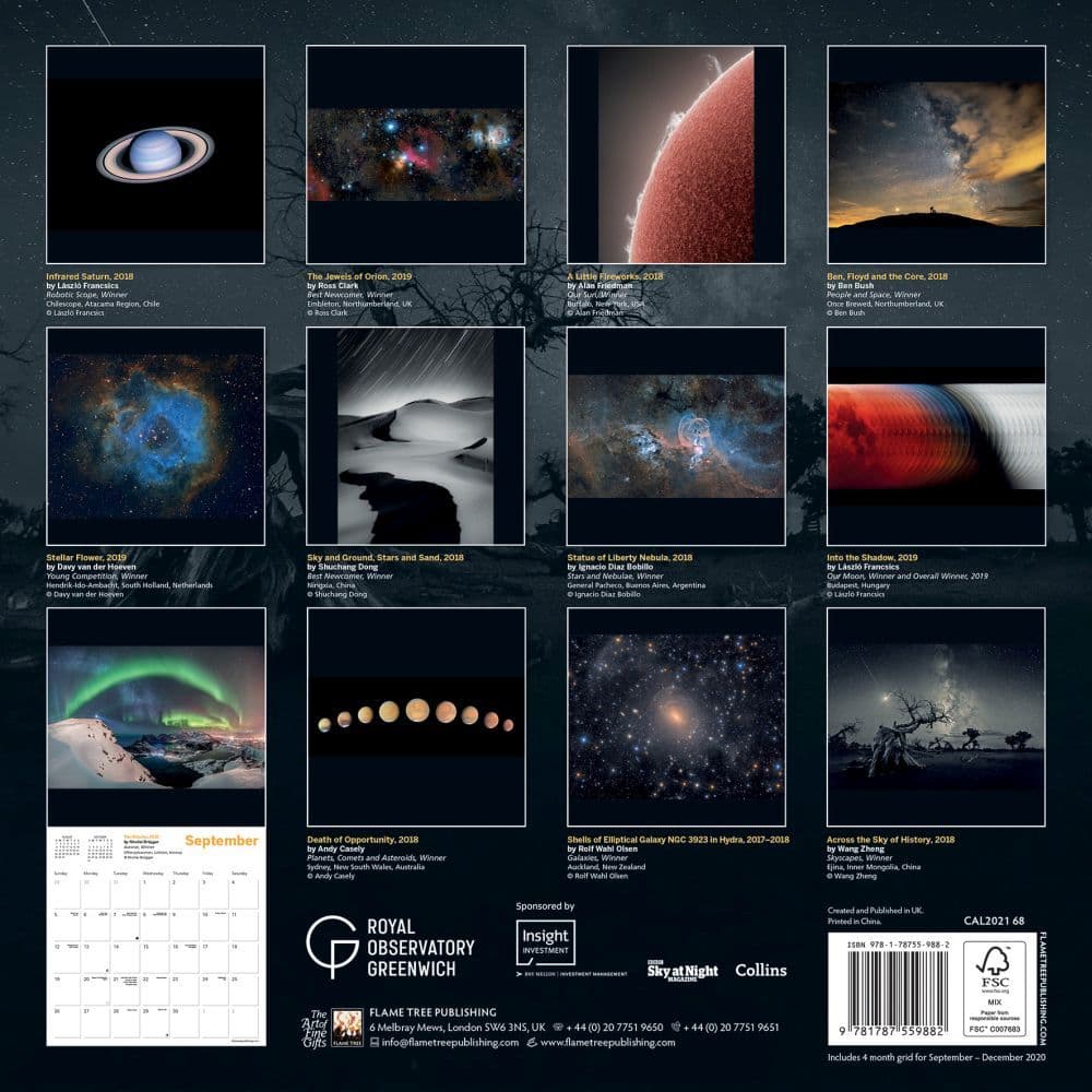 Royal Observatory Astronomy Wall Calendar