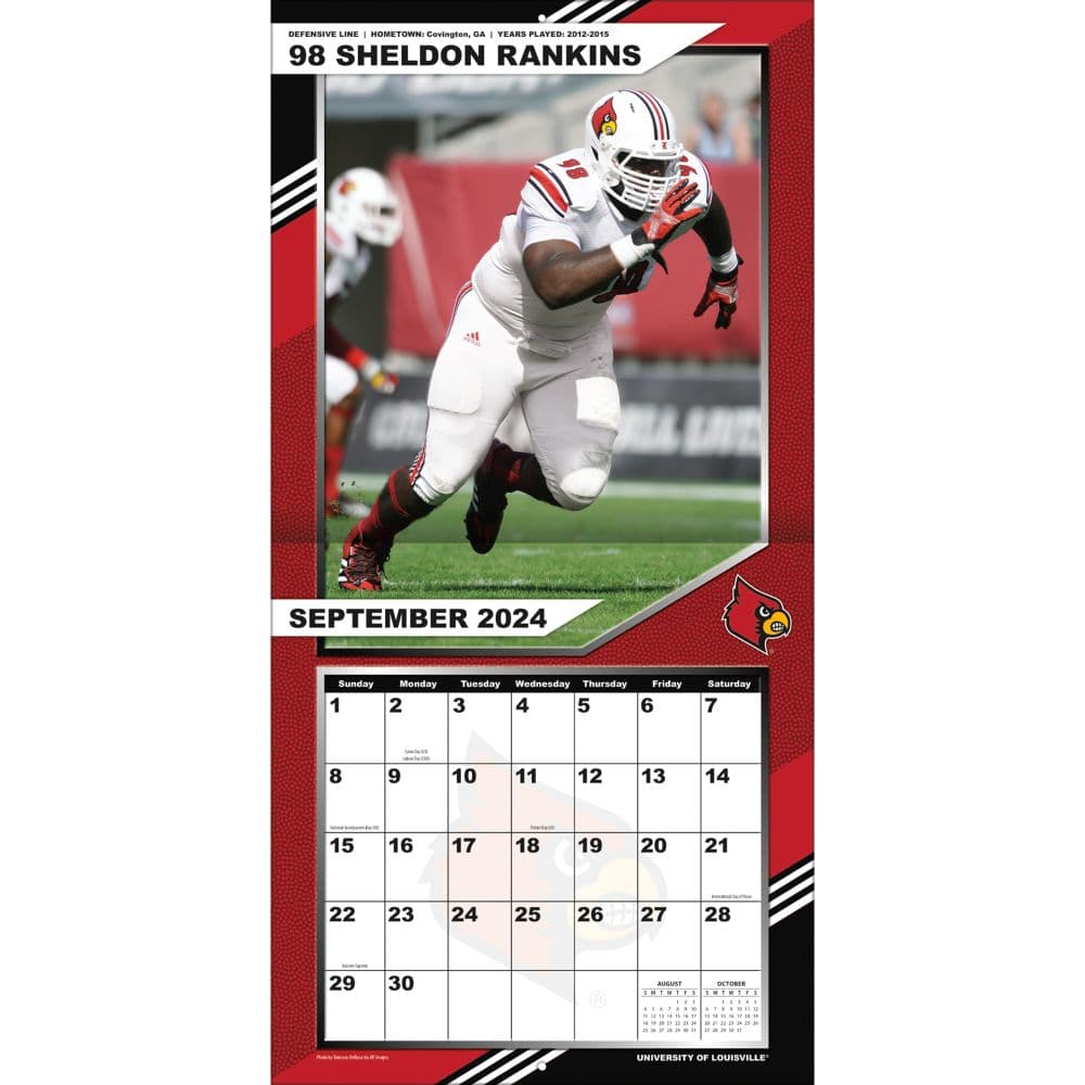 Louisville Cardinals 2025 Wall Calendar