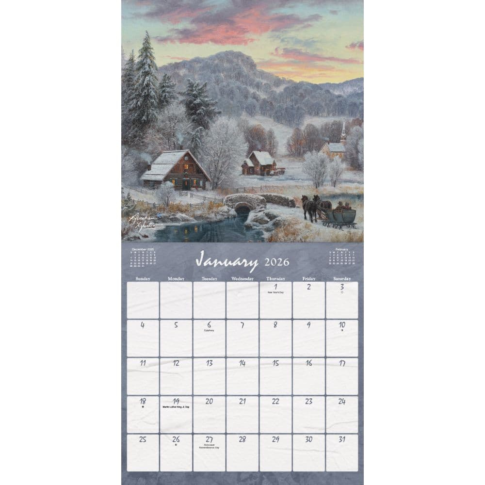 Country Road Abraham Hunter 2026 Mini Wall Calendar Second Alternate Image