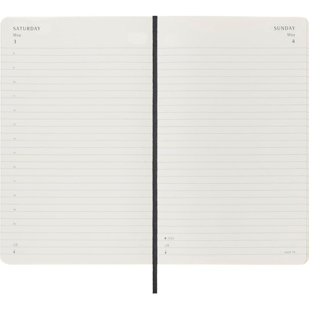 Moleskine Large Black Daily Soft Cover 2025 Planner Third  Alternate Image