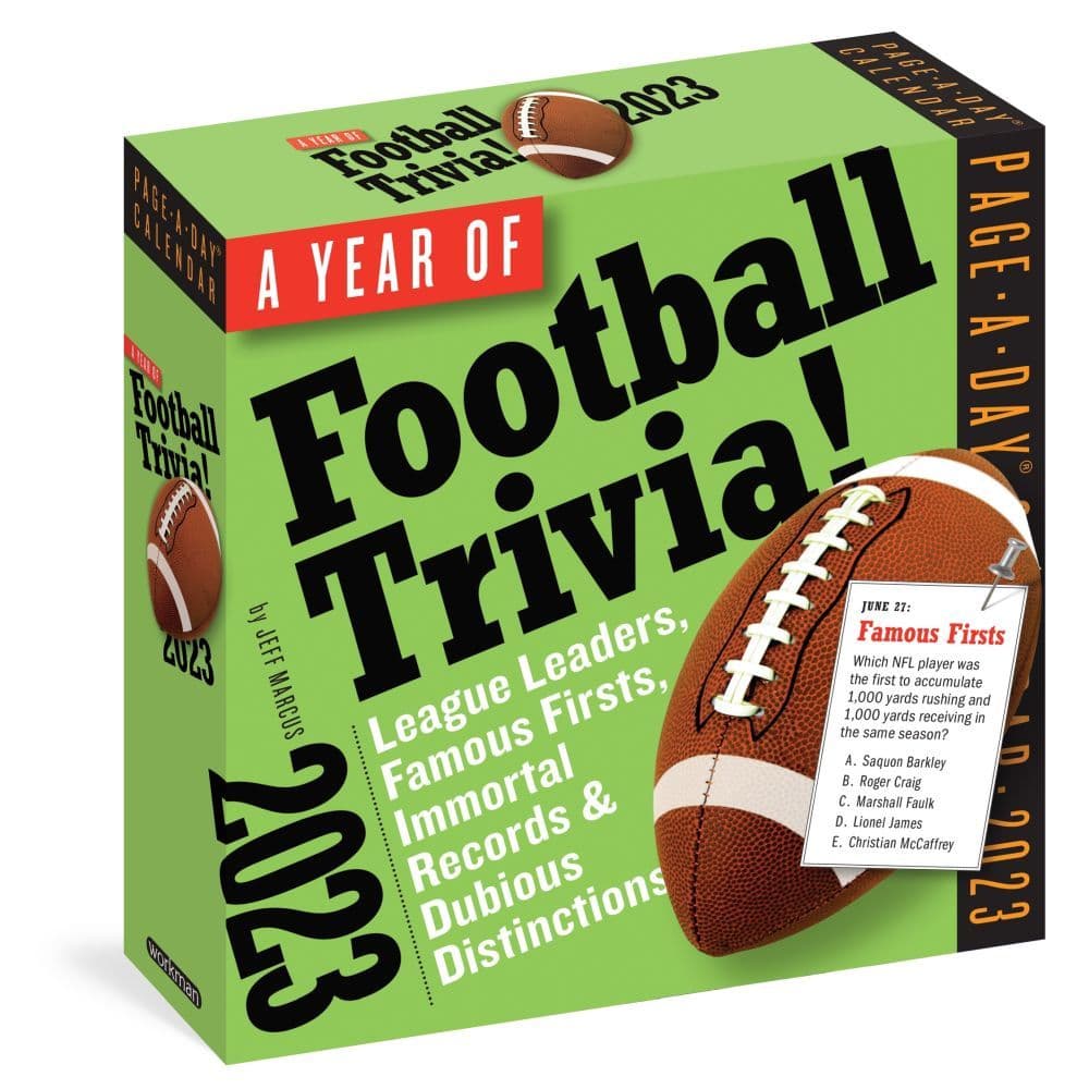 A Year of Football Trivia! 2023 Page-A-Day Calendar - Calendars.com