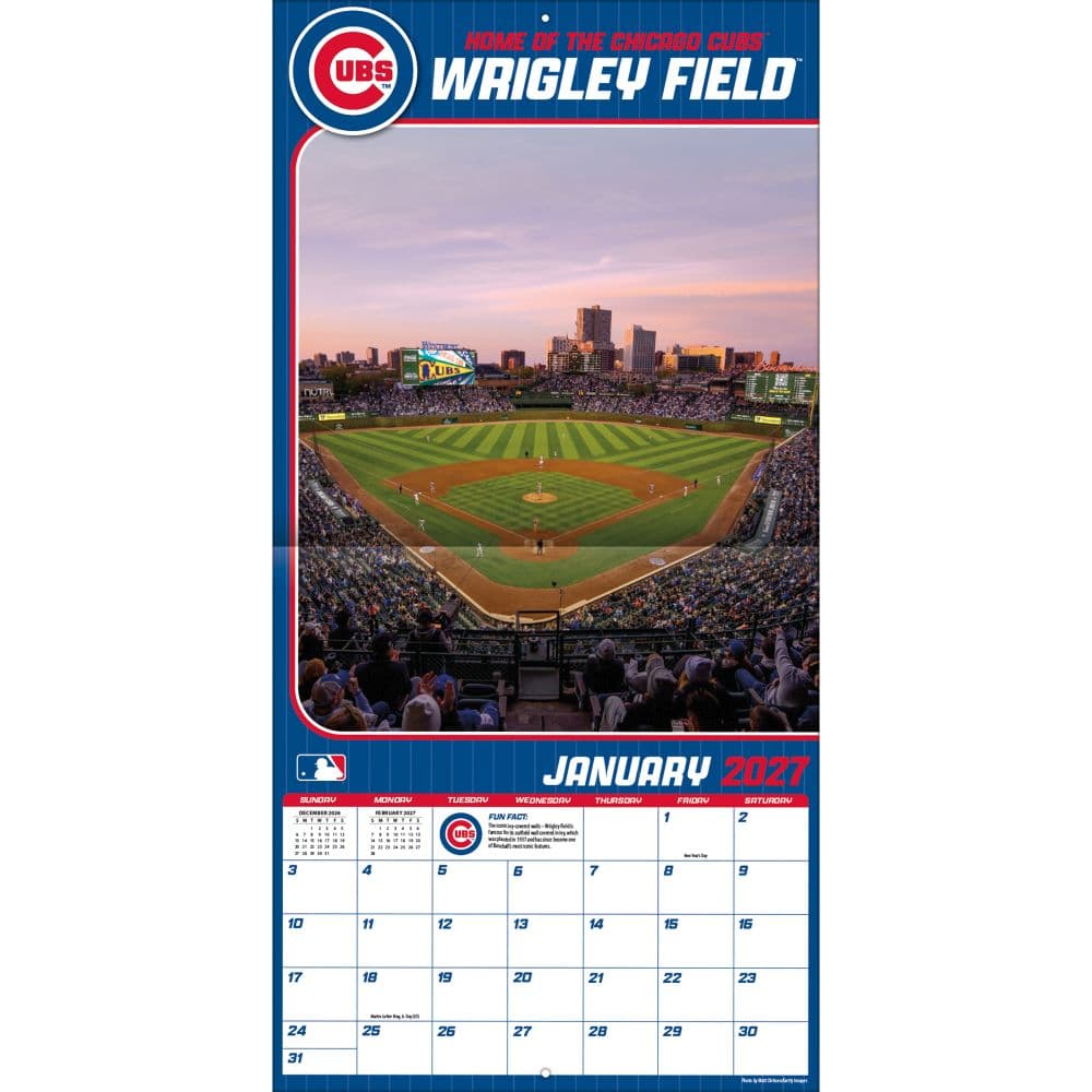 MLB Wrigley Field 2027 Wall Calendar Third Alternate Image
