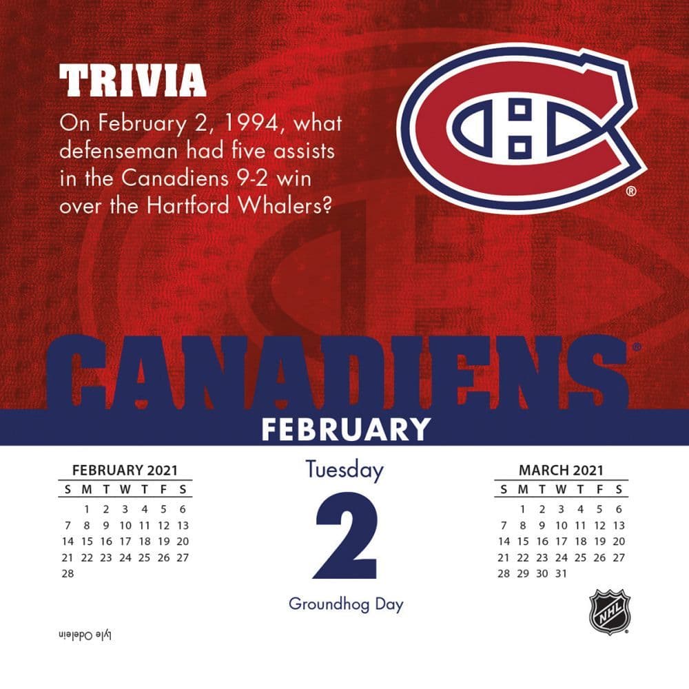 Montreal Canadiens Desk Calendar