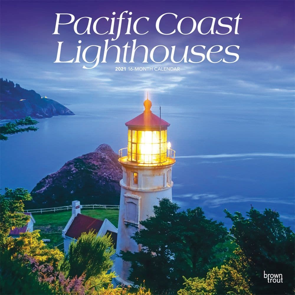 Lighthouses Pacific Coast Wall Calendar