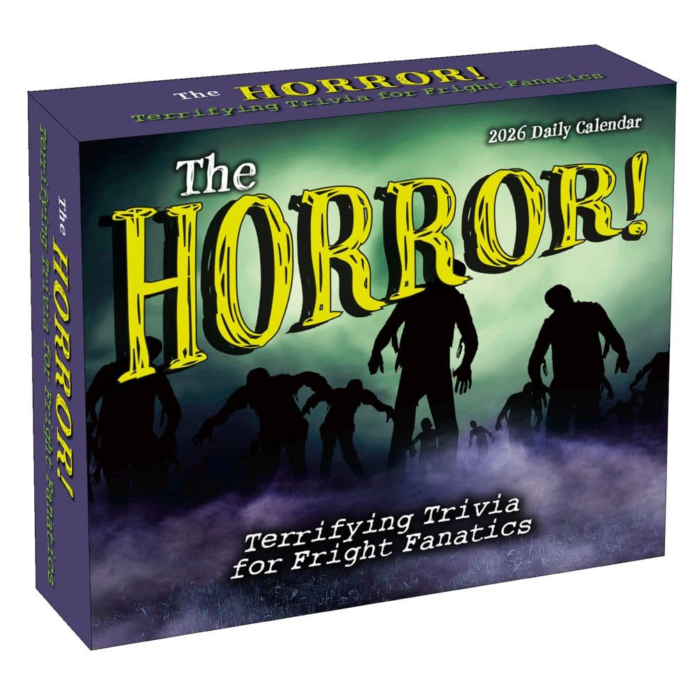 The Horror Terrifying Trivia for Fright Fanatics 2026 Desk Calendar Main Product Image