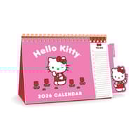 image Hello Kitty Playful Pink 2026 Easel Desk Calendar Main Image