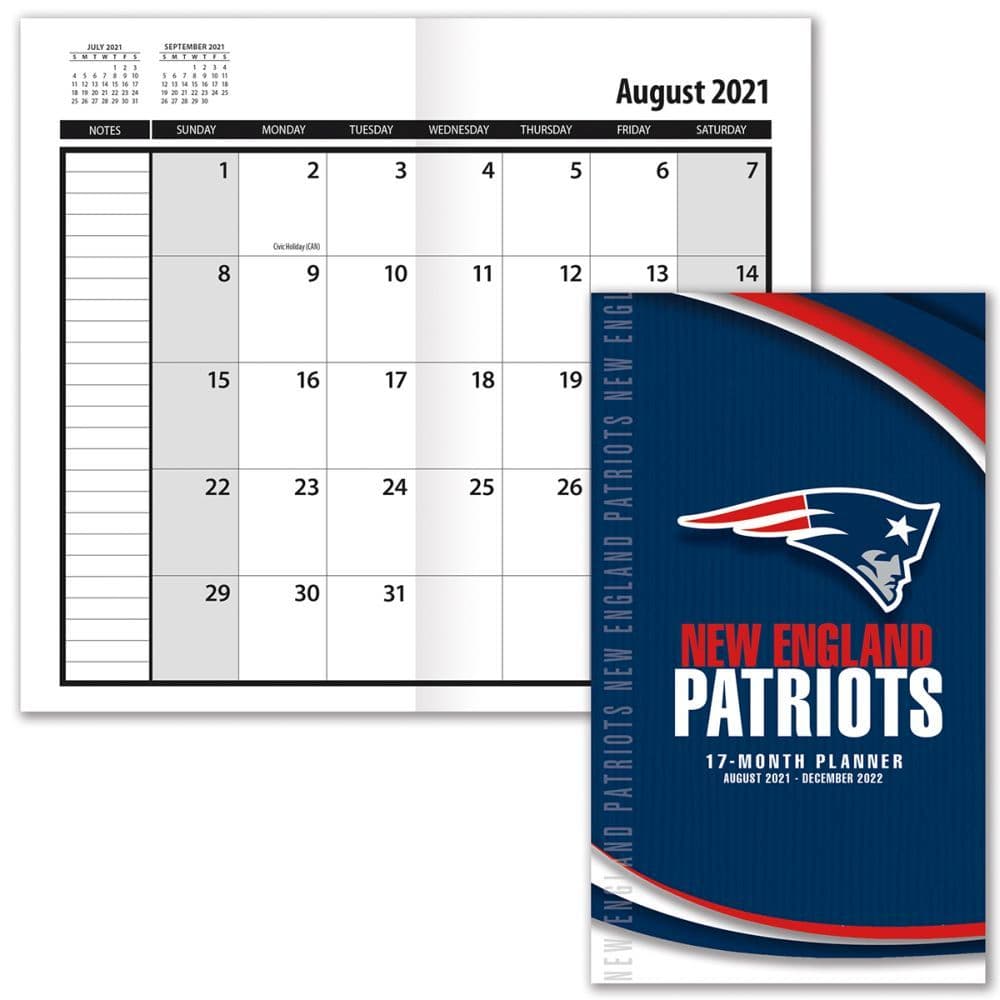 New England Patriots 2022 17-Month Pocket Planner