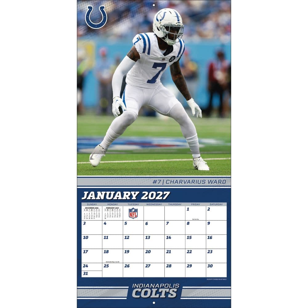 NFL Indianapolis Colts 2027 Wall Calendar Third Alternate Image