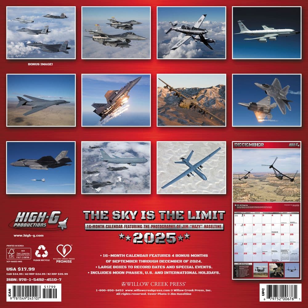 Sky is the Limit 2025 Wall Calendar Alt1