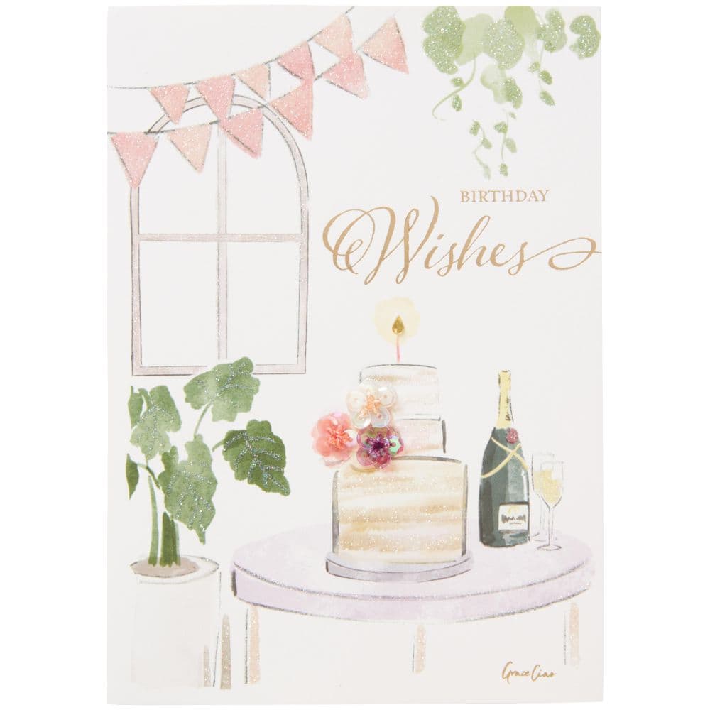 Cake &amp; Champagne Birthday Card First Alternate Image width="1000" height="1000"