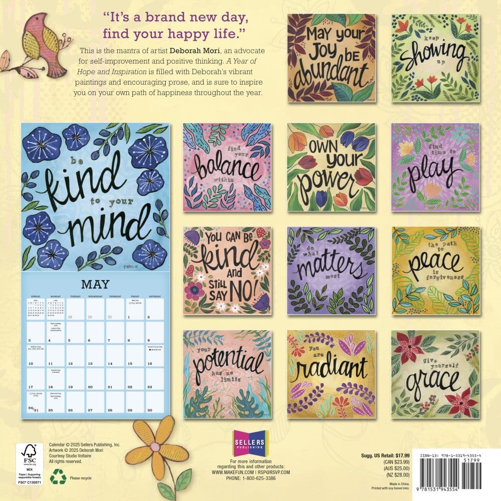 Hope and Inspiration 2026 Wall Calendar First Alternate Image