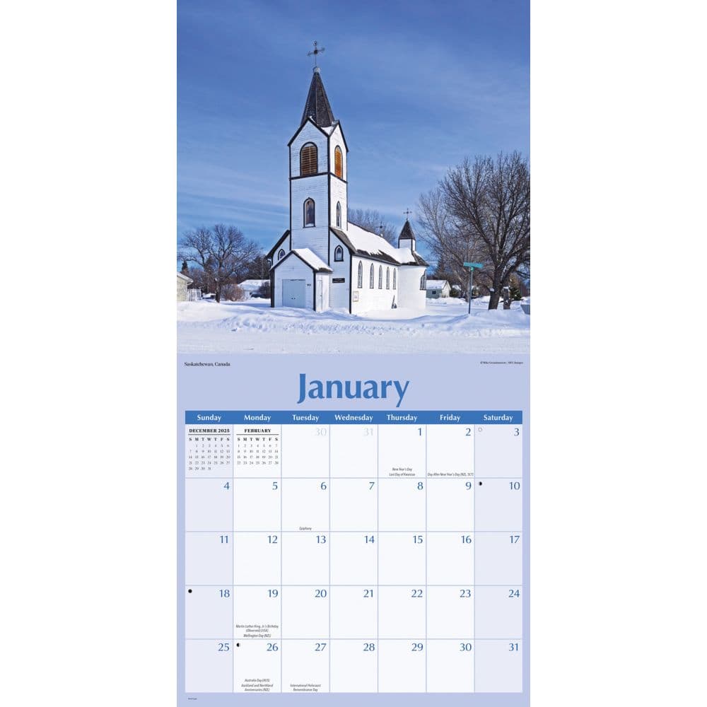 Churches 2026 Wall Calendar Second Alternate Image