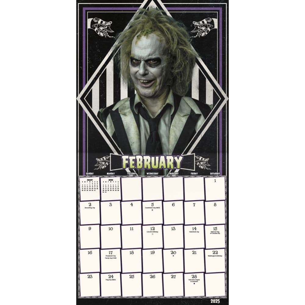 Beetlejuice 2 2025 Wall Calendar Alt2