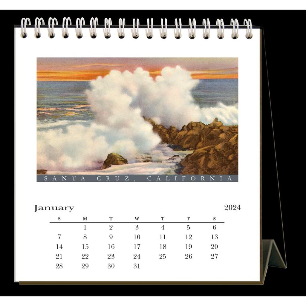 Santa Cruz Nostalgic 2024 Easel Desk Calendar Second Alternate Image width=&quot;1000&quot; height=&quot;1000&quot;