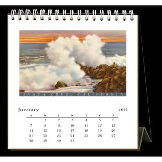 Santa Cruz Nostalgic 2024 Easel Desk Calendar Calendars