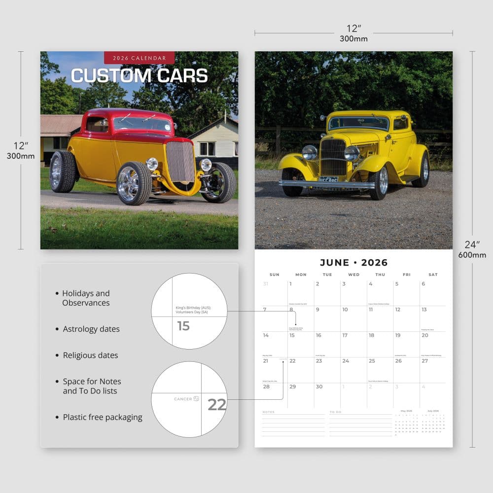 Custom Cars 2026 Wall Calendar Fourth Alternate Image