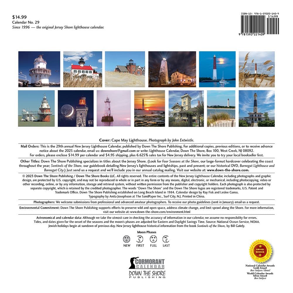 New Jersey Lighthouse 2024 Wall Calendar