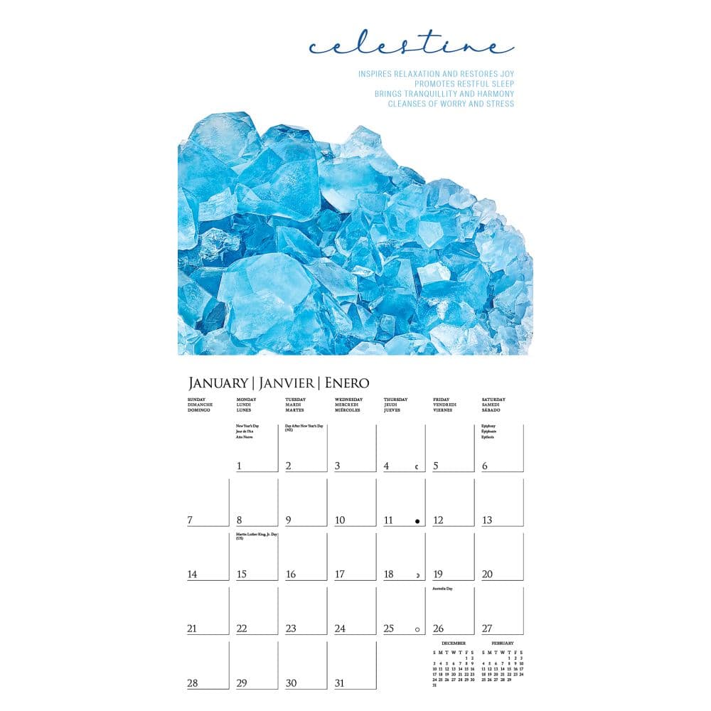 Crystals 2024 Wall Calendar