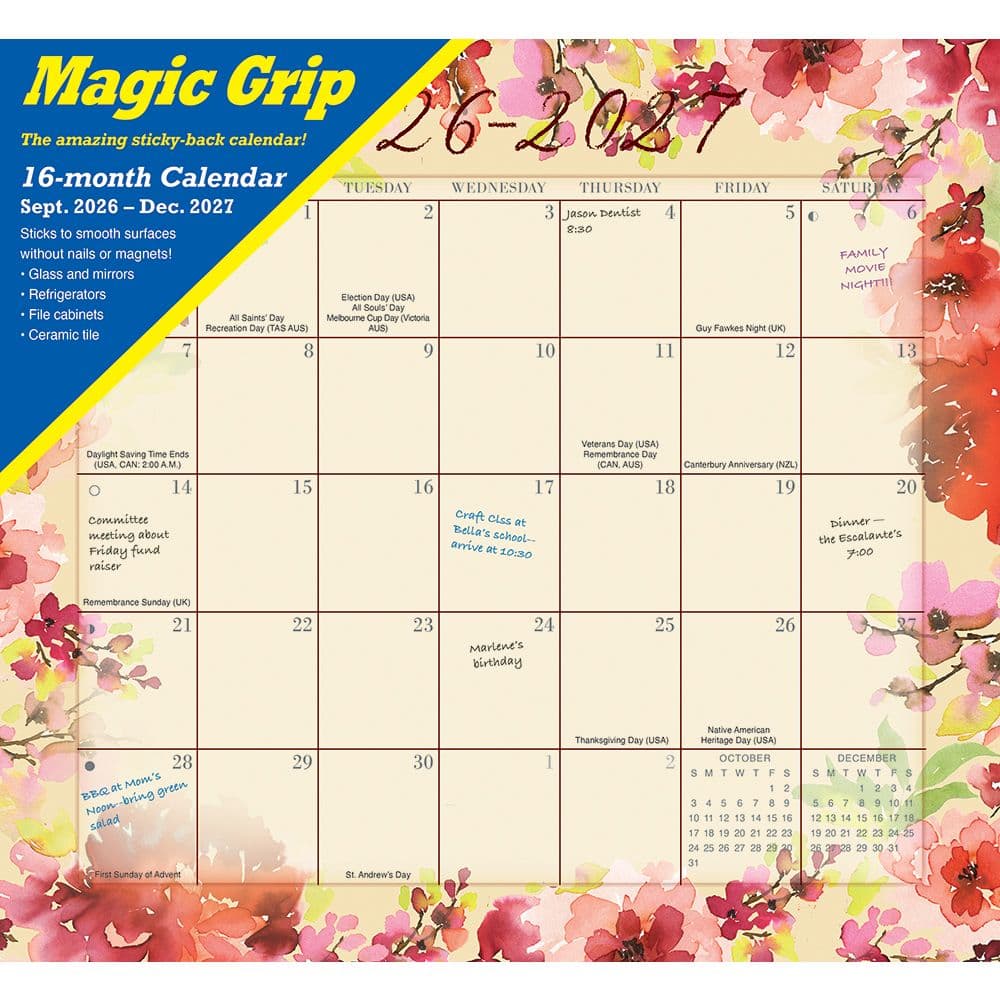 Floral Jumbo Magic Grip 2027 Wall Calendar Main Product Image