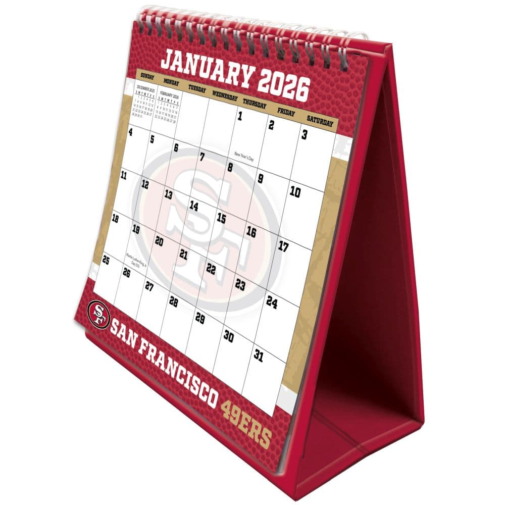 NFL San Francisco 49ers 2026 Easel Desk Calendar First Alternate Image