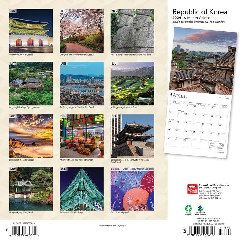 Republic of Korea 2024 Wall Calendar First Alternate Image width=&quot;1000&quot; height=&quot;1000&quot;