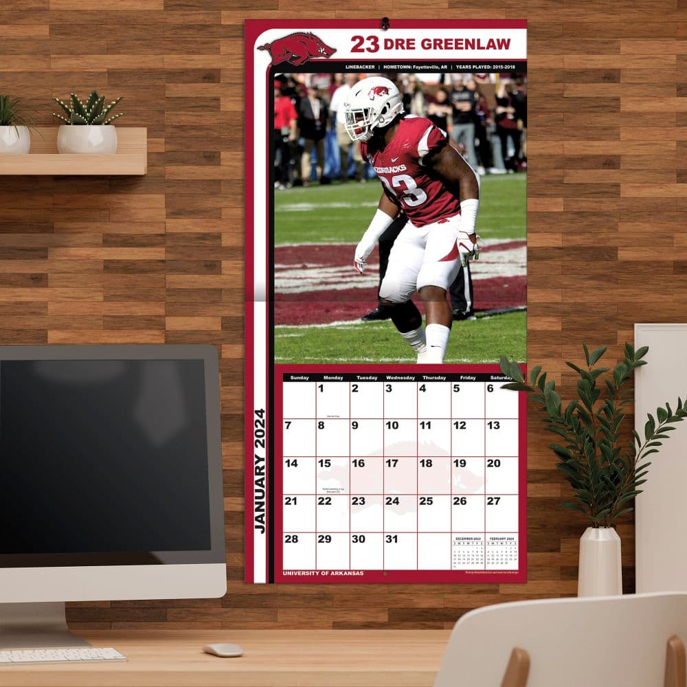 Arkansas Razorbacks 2024 Wall Calendar