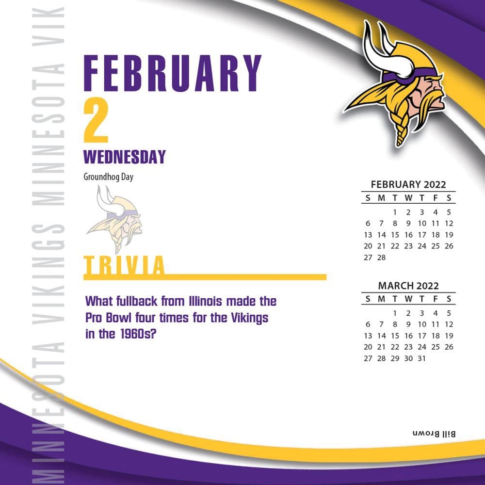 Vikings Schedule 2022 23 Nfl Minnesota Vikings 2022 Desk Calendar - Calendars.com