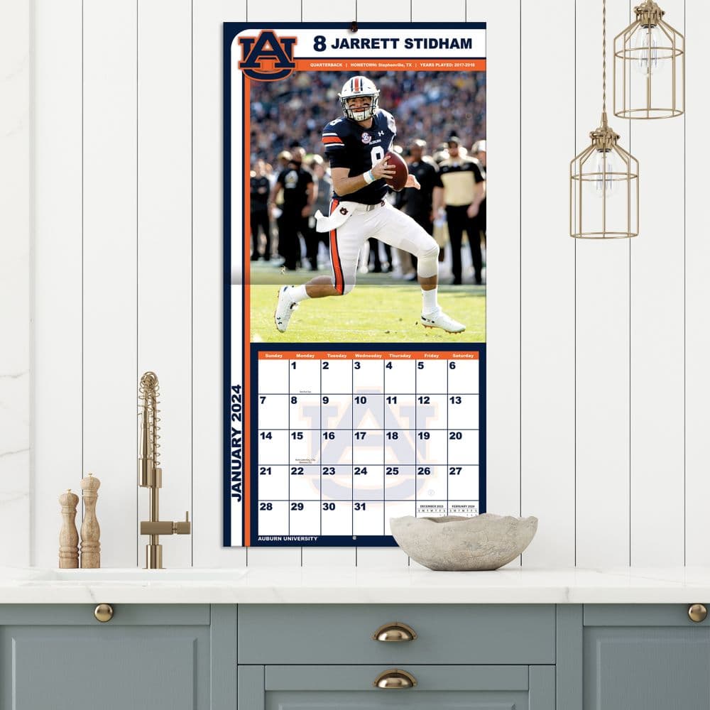 Auburn Tigers 2025 Wall Calendar