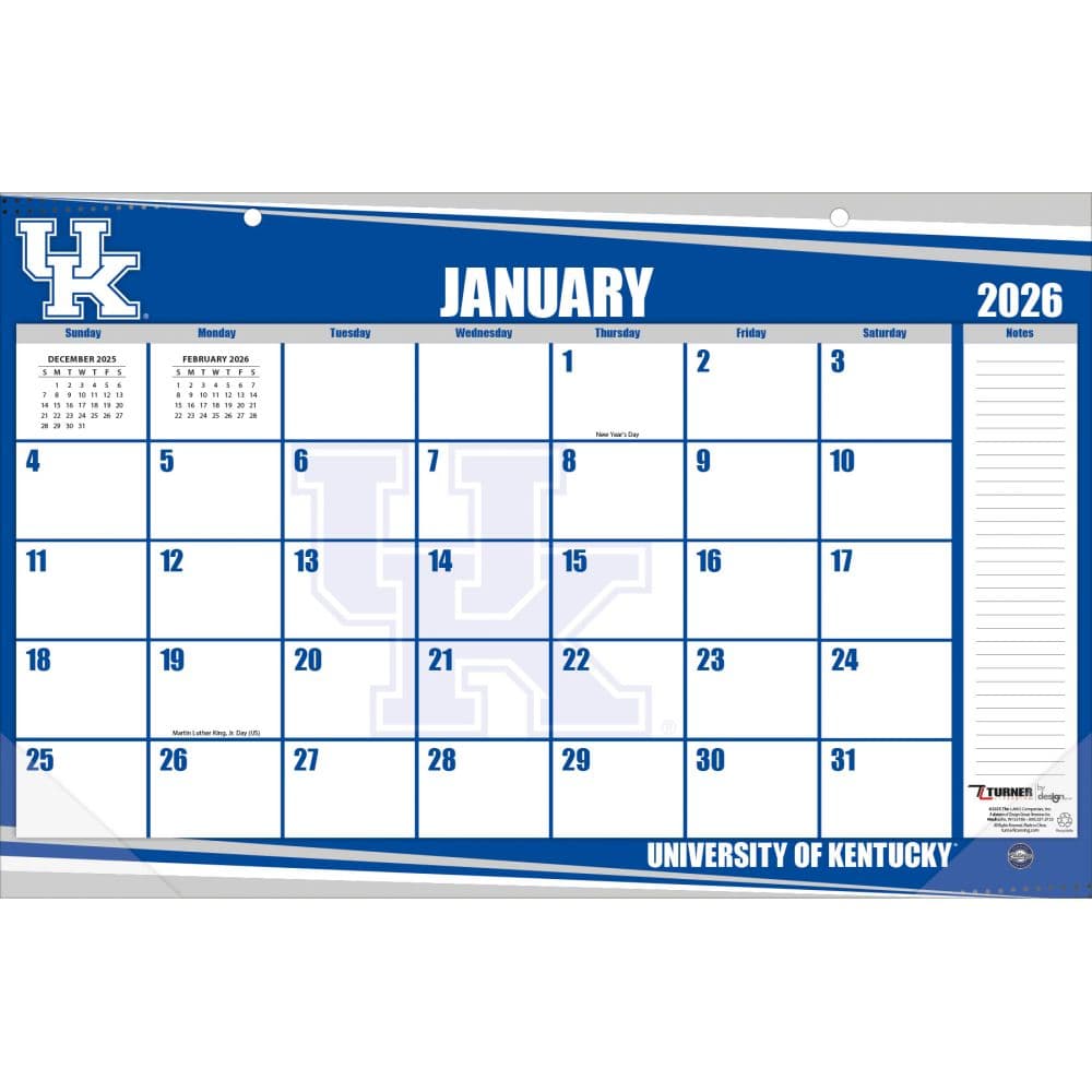 image Kentucky Wildcats 2026 Desk Pad 17" X 11"