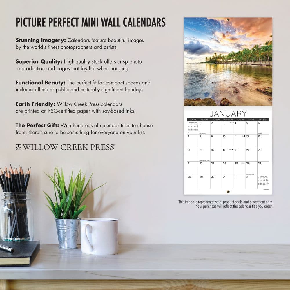 Black Cats 2024 Mini Wall Calendar