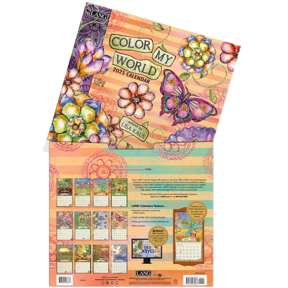 Color My World 2025 Wall Calendar by Lisa Kaus_ALT3