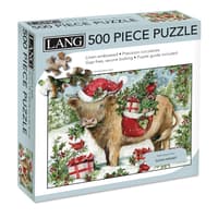 image Holiday Highland Cow 500 Piece Puzzle Main Product Image