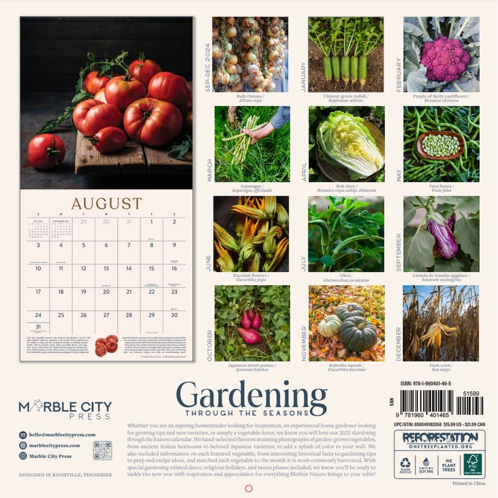 Garden through the Seasons 2025 Wall Calendar First Alternate Image width="1000" height="1000"