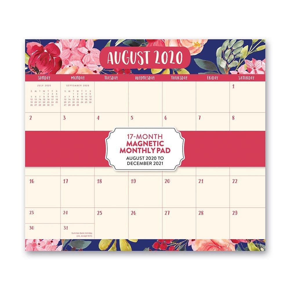 Bella Blooms Magnetic Calendar