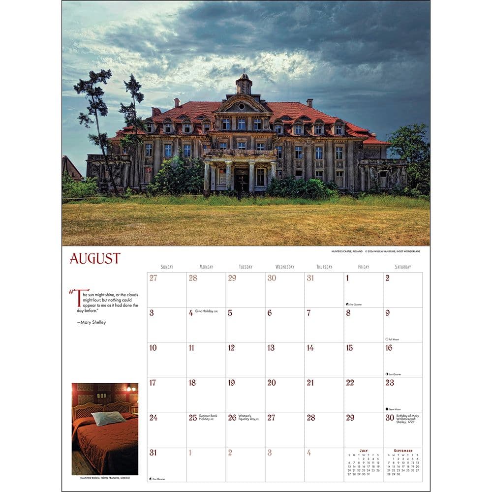 Haunts Deluxe 2025 Wall Calendar Second Alternate