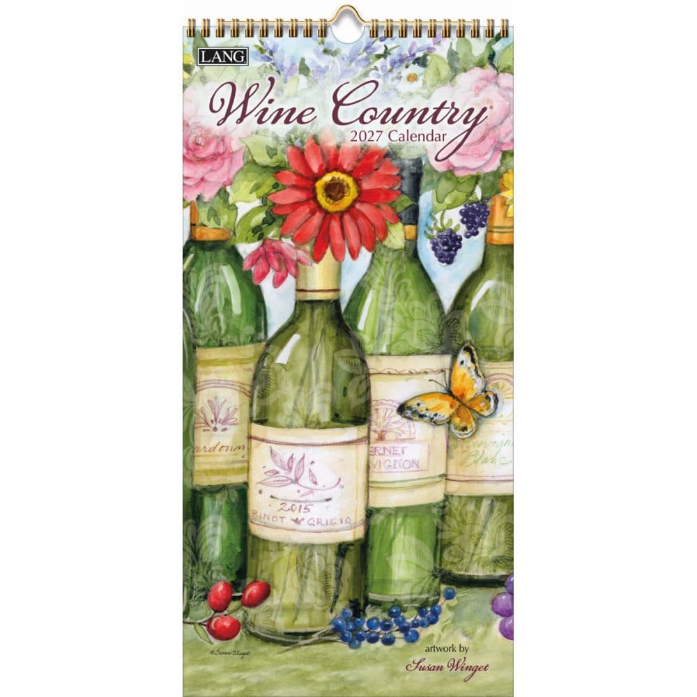Wine Country 2027 Vertical Wall Calendar by Susan Winget