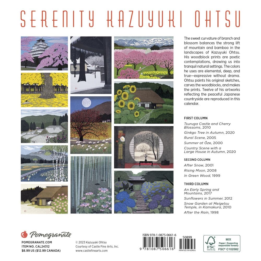 Serenity Ohtsu 2024 Mini Wall Calendar_ALT1