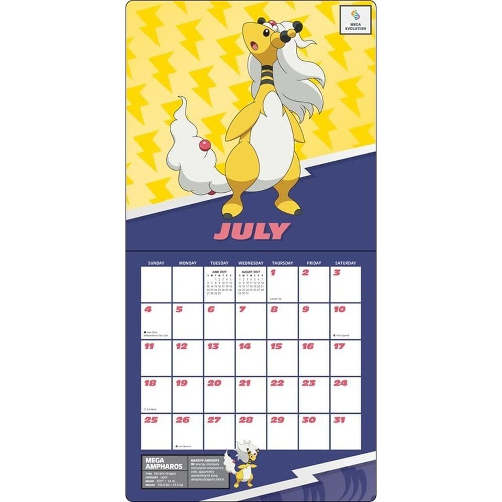 Pokemon 2027 Wall Calendar Fifth Alternate Image
