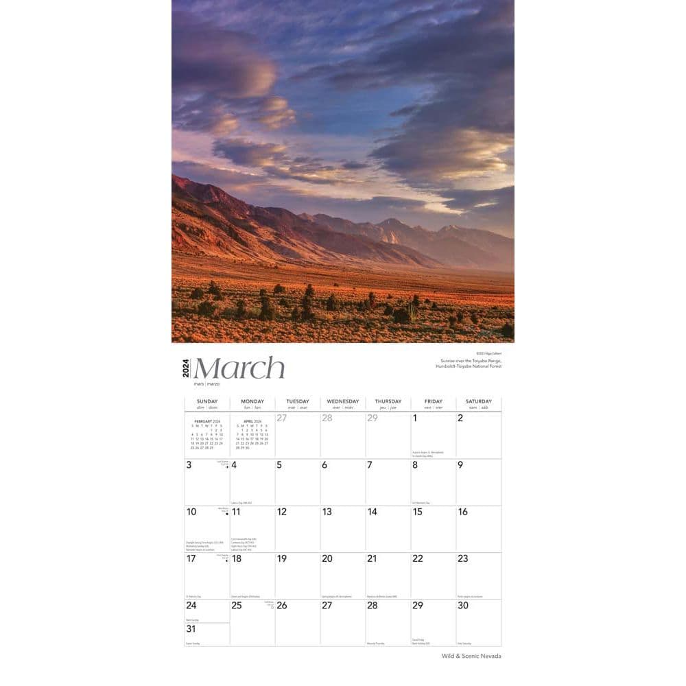 Nevada Wild and Scenic 2024 Wall Calendar