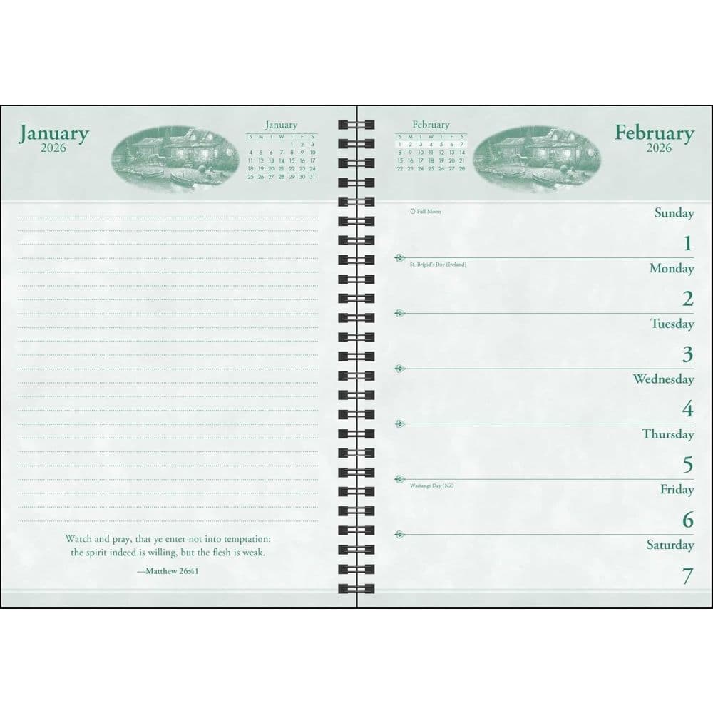 Thomas Kinkade Painter of Light with Scripture 2026 Engagement Planner Third Alternate Image