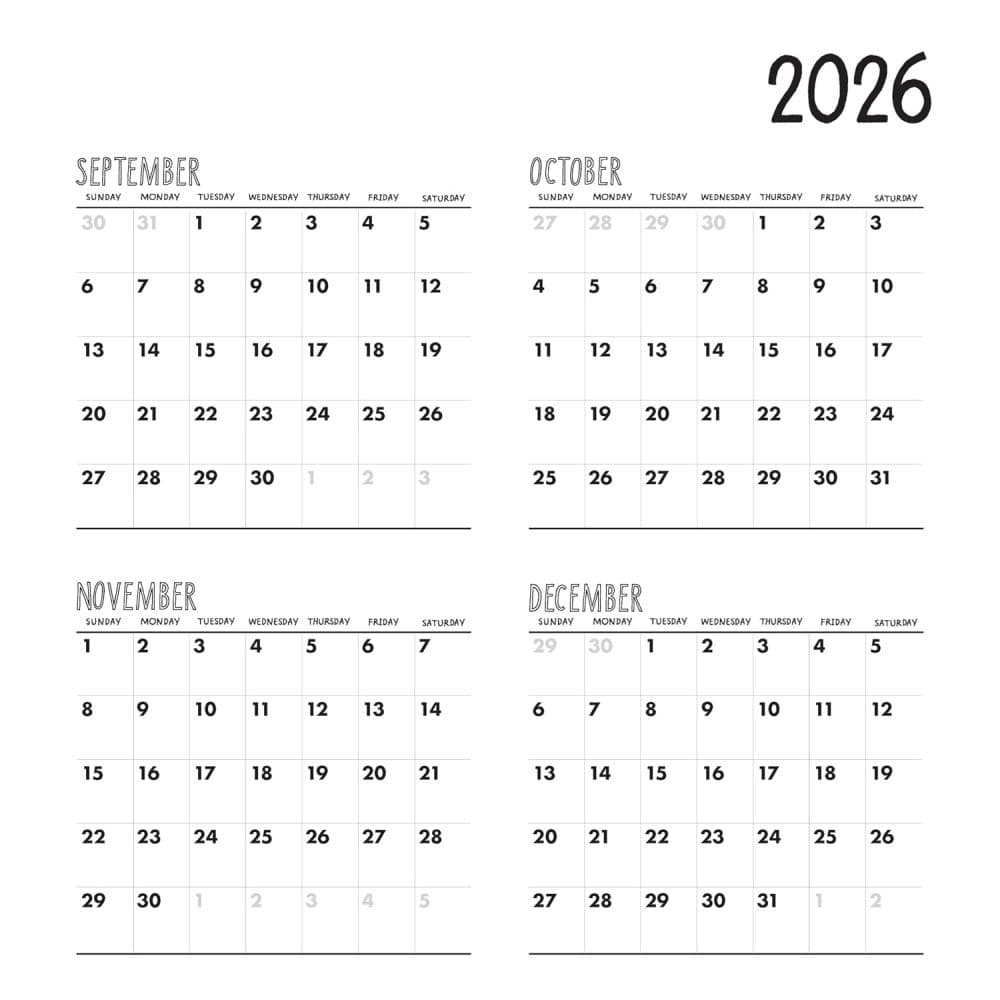 Mandalorian &amp; Child 2027 Wall Calendar Ninth Alternate Image