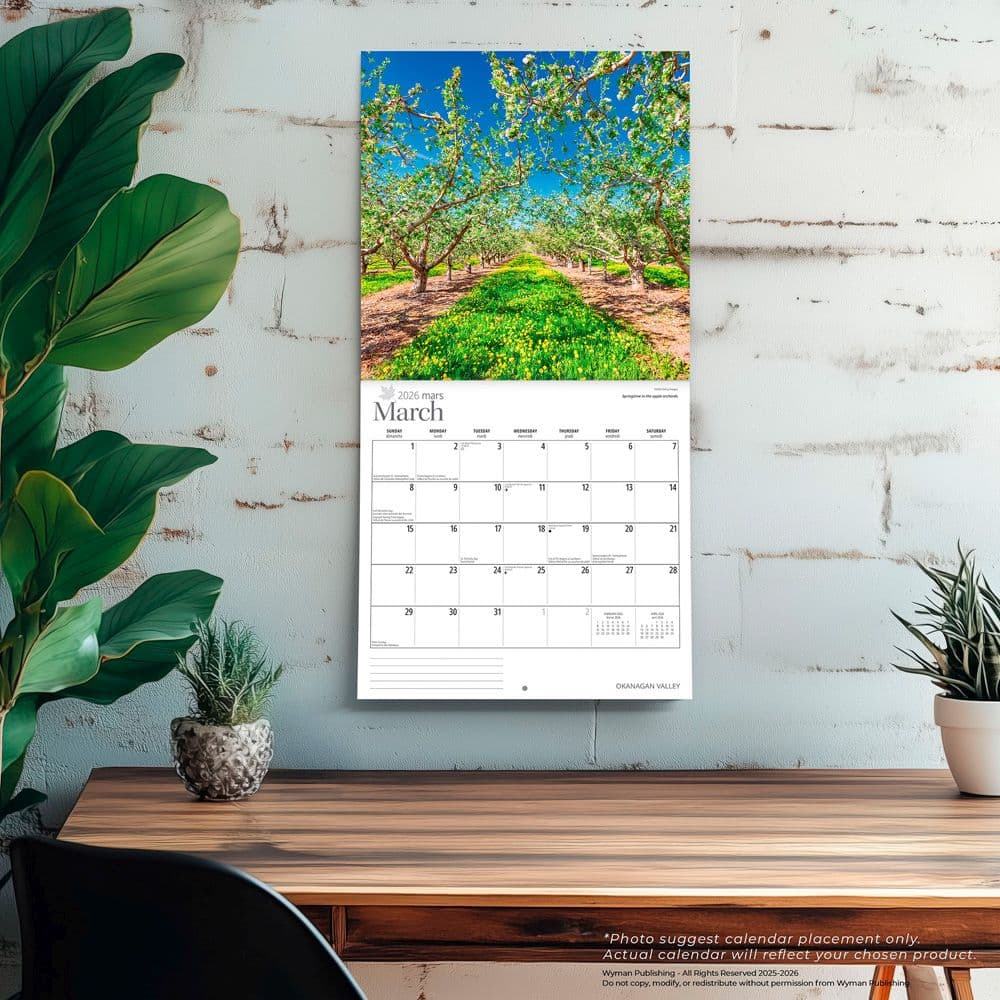 Okanagan Valley 2026 Wall Calendar Fourth Alternate Image