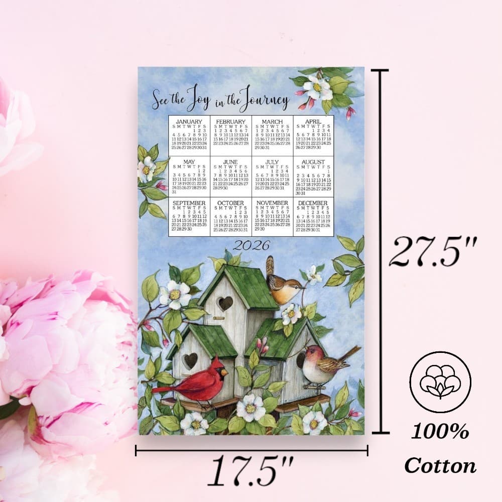 Birdhouses 2026 Calendar Towel First Alternate Image