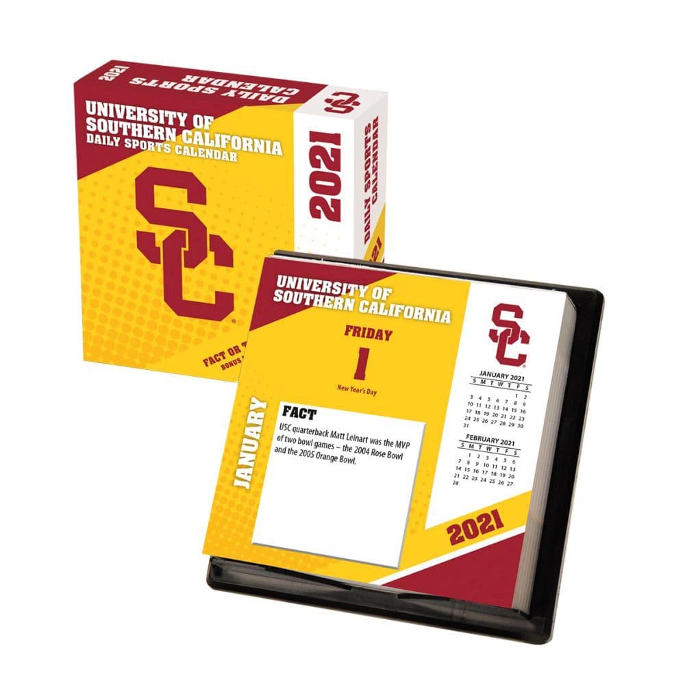 USC Trojans Desk Calendar Calendars com