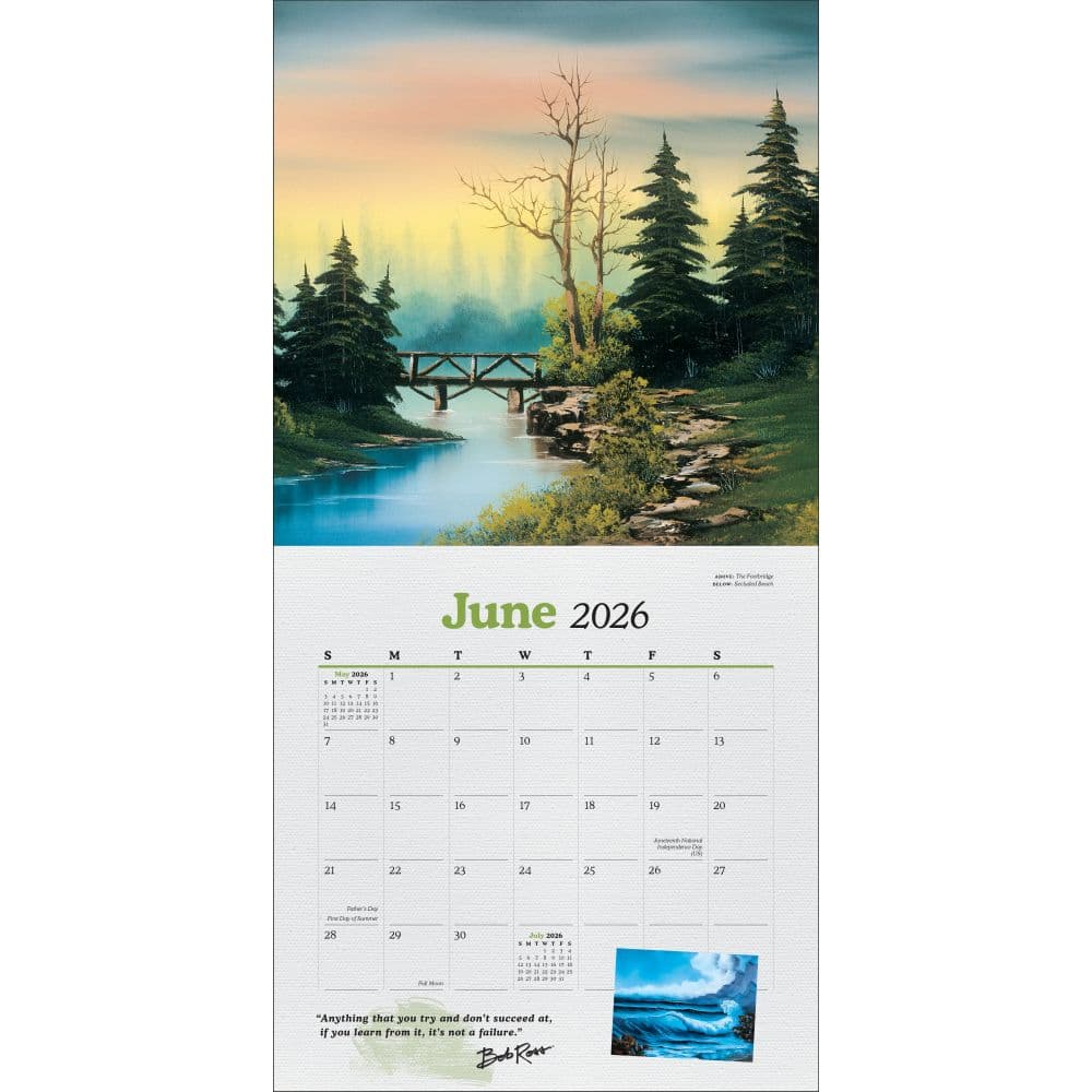 Bob Ross 2026 Wall Calendar Third Alternate Image