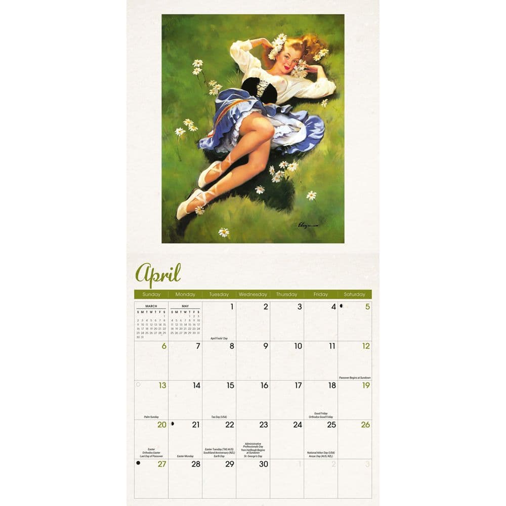 Pin Ups 2025 Mini Wall Calendar