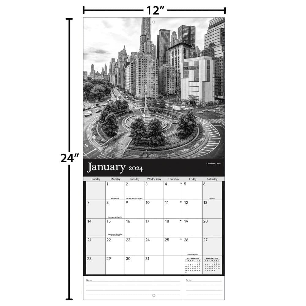 New York 2025 Wall Calendar