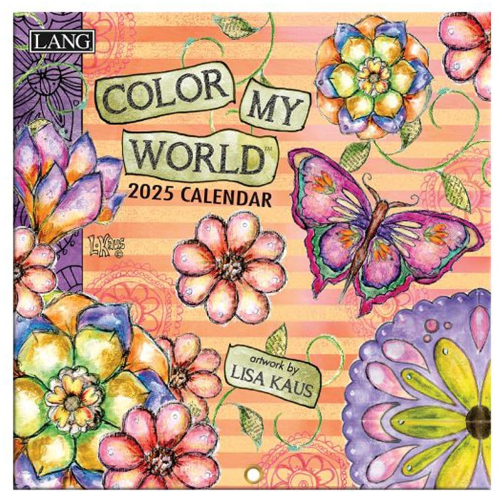 Color My World by Lisa Kaus 2025 Mini Wall Calendar