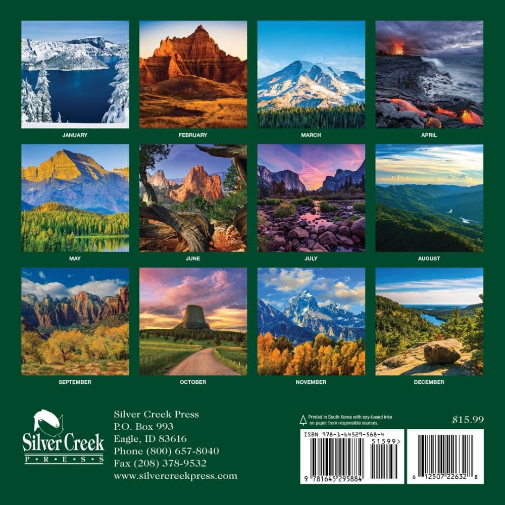 Americas National Parks and Forests 2026 Wall Calendar First Alternate Image
